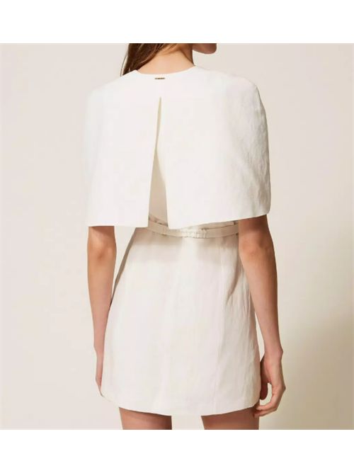 DRESS WITH CAPE TWIN SET | 261TP245100059 MADREPERLA